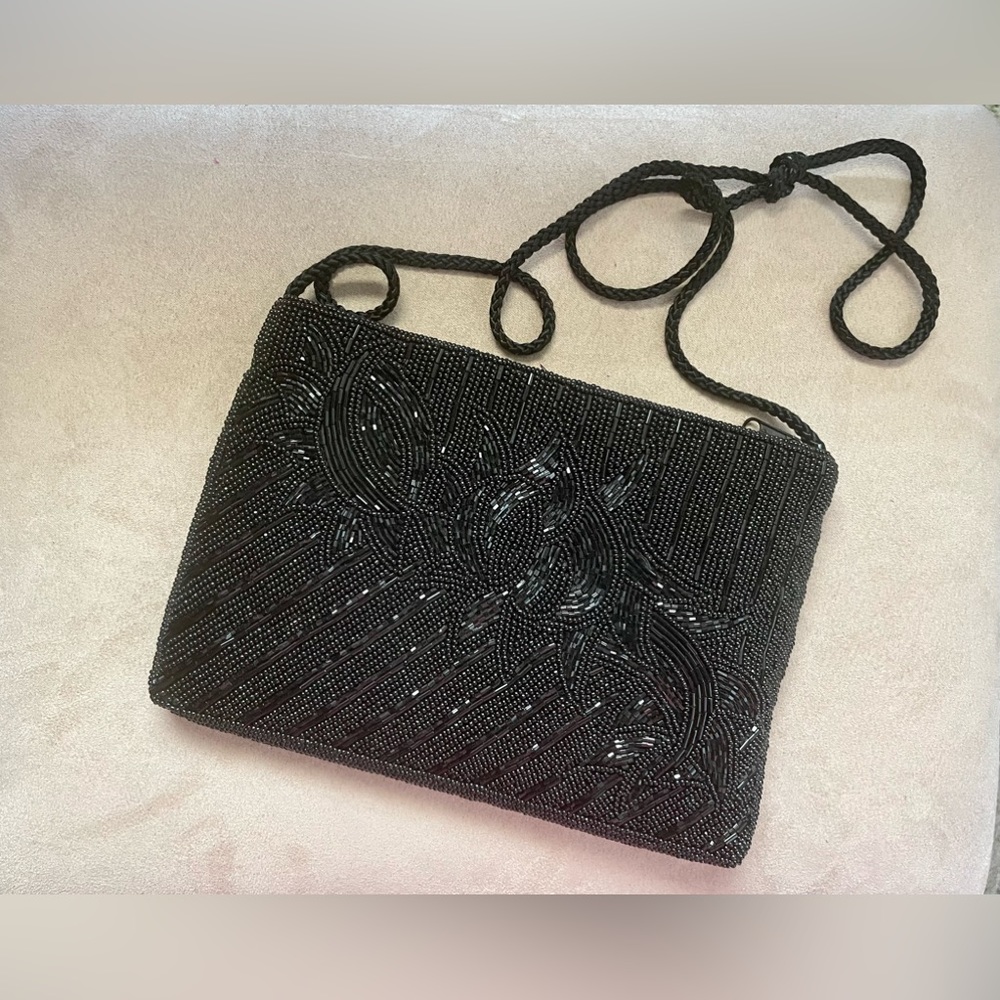 NWOT Valerie Stevens Black Evening Bag